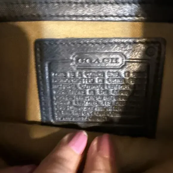 Coach Vintage Crescent Flap Turnlock Black Leather Shoulder/Crossbody Bag - Picture 13 of 16